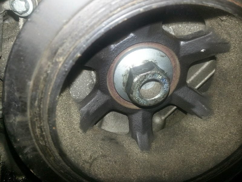 replace harmonic balancer crank shaft