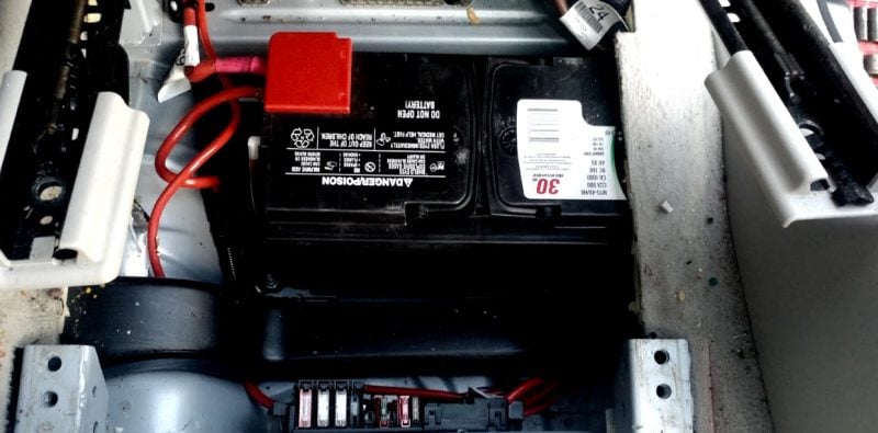 Car battery triggering alarm