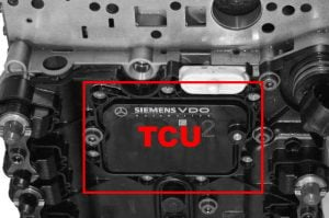 location of tcu on 722.9xx 7 speed transmission