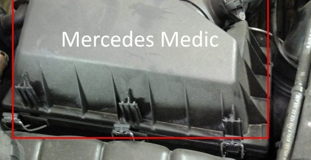 Locate the air filter on your mercedes benz