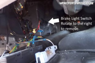 Rotate brake light switch to the right to remove it