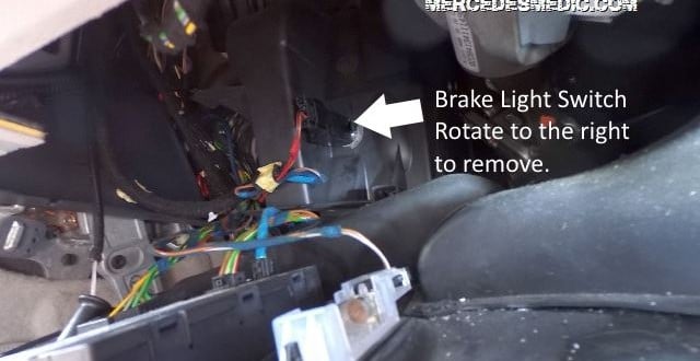 Rotate brake light switch to the right to remove it