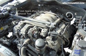 Spark Plug Coil Location Mercedes Benz V6 V8 engine