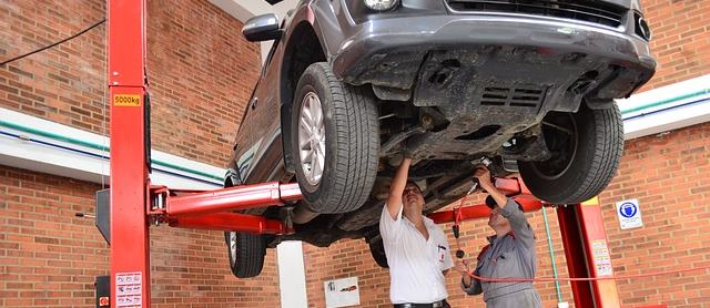 lift car shop inspection jack up car used mercedes inspection