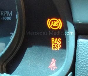 Mercedes ESP light on problem e s c ml class