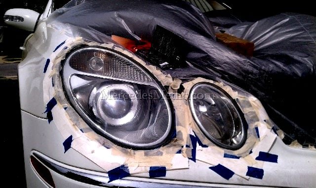 final results-restored mercedes benz class headlights