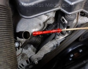 oil level mark dipstick mercedes benz