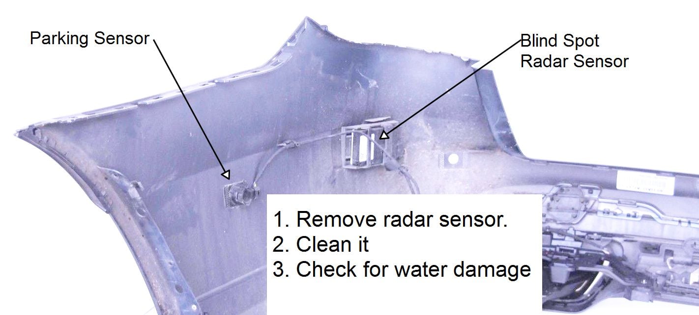 mercedes blind spot radar sensor location