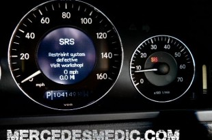 SRS airbag light warning error mercedes benz