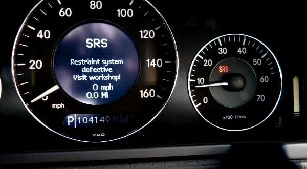 SRS airbag light warning error mercedes benz