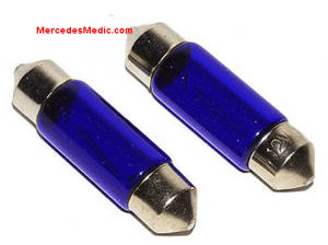 6418 36mm Xenon Blue Glass Festoon Bulb Bulbs png