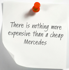 buying a cheap mercedes